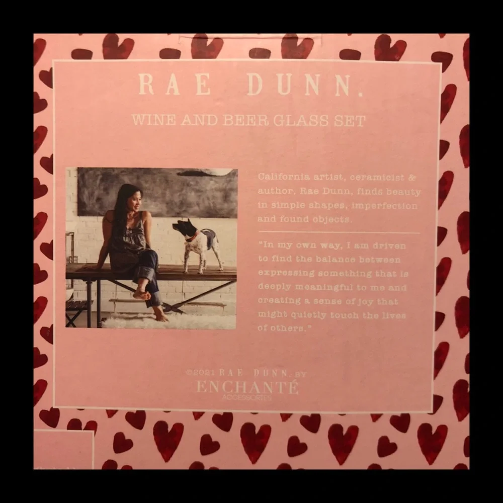 NIB Rae Dunn Wine and Beer Glass Set - Picture 6 of 8